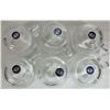 Image 3 : 6 piece set Nestle world globe clear glass/frosted continents, 4 coffee cups, creamer, sugar bowl wi