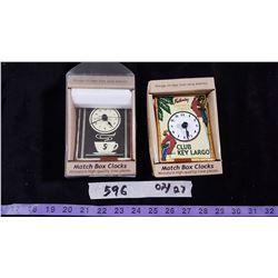 Lot 2 Matchbox Clocks