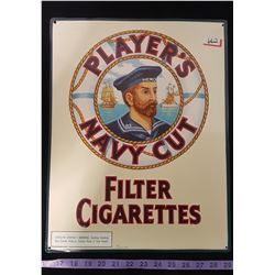 Players Tobacco Embossed 17" x 13" Tin Sign