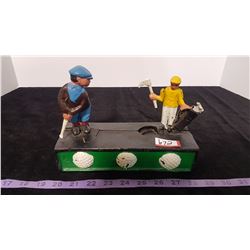 Cast Iron Golfer's Coin Bank