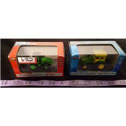 2 X 1/64 Scale Die Cast Mini Machine Tractors