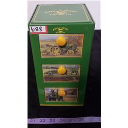 John Deere Tin Storage Cabinet