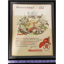 Texaco Gas Framed Ad