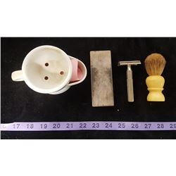 Bag of Vintage Shaving Accessories (Gillete Razor)