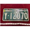 Image 1 : 1966 Ontario License Plate