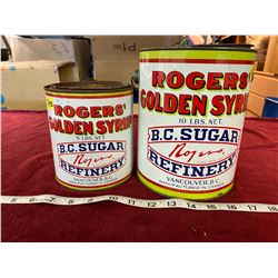 (2) Rogers Syrup Tins