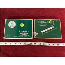 (2) Flat 50's Cigarette Tins