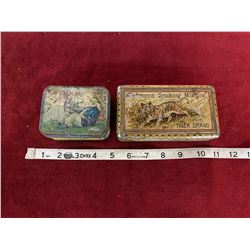 (2) Cigarette Tabaco Tins