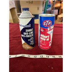 Whiz Gasoline Antifreeze + STP Outboard Motor Oil Can