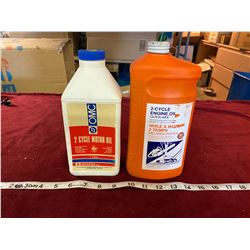 Gulf (Full) OMC  + 1/2 Full Plastic Quart 2 Cycle Oil