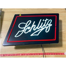 Schlitz Electric Light Up Beer Sign 19"x13"