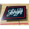 Image 1 : Schlitz Electric Light Up Beer Sign 19"x13"