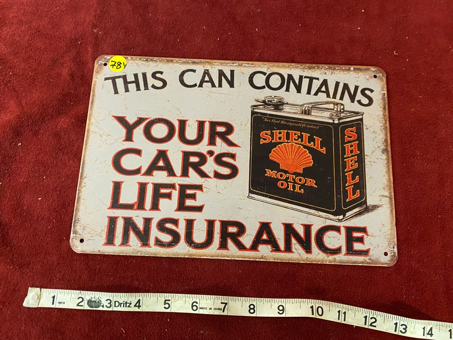 Reproduction Tin Sign 12