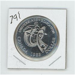 1983 Canada Universiade-Edmonton Silver Dollar