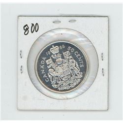 1966 Canada 50 Cent Coin