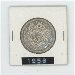1958 Canada 50 Cent Coin