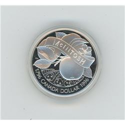 1996 Canada Silver Dollar Celebrating McIntosh Apples
