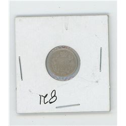 1893F Canada 5 Cent Coin