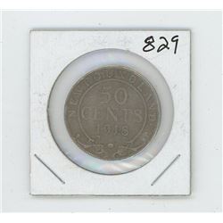 1918 Newfoundland Canada 50 Cent Coin