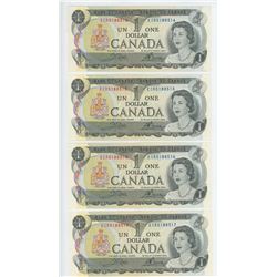 (4) 1973 Canada 1$ Bills