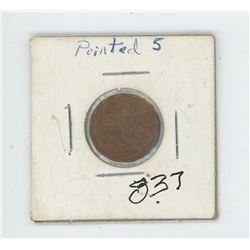 1985 Canada One Cent - Pointed 5