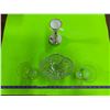 Image 2 : Lot Etched Glass Vases & Pedestal Bowl Etc.