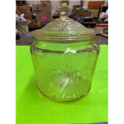 Depression Glass Cookie Jar  ( Royal Lace) Minor Chip