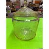 Image 1 : Depression Glass Cookie Jar  ( Royal Lace) Minor Chip