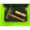 Image 2 : Vintage Brass Razor With Case