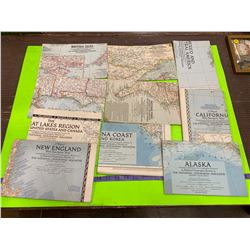 10 National Geographic Maps (1950's)