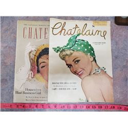 2 Chatelaine magazines 1950