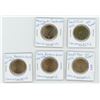 Lot of 5 Loonies - 1 Terry Fox; 2 SK Roughriders; 1 Grey Cup…