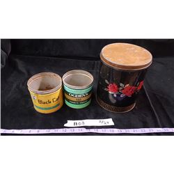 3 Vintage Tins