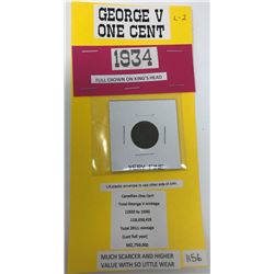 1934 George V One Sent Very Fine