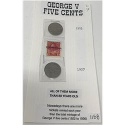 George V 5 Cents 1923 And 1927