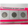 Image 2 : Canadian 50 Cents 1969, 1983, And 1987