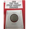 Image 4 : 1929- The Year Stock Market Crashed-One Cent And 5 Cent Coins