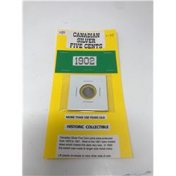 Edward VII Silver 5 Cents 1902