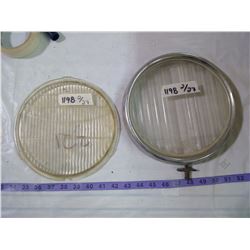 2 Headlight Lenses - (1) Ford w/ Ring