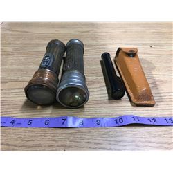 (3) Vintage Flashlights