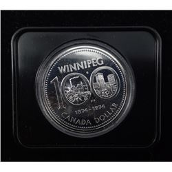 1874-1974 Canadian $1 Coin - Winnipeg 100
