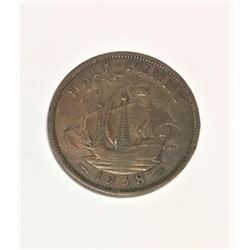 1938 Half Penny - British