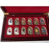 Image 1 : Electroplated Silver Coins With Chinese Zodiac , Within a Beautiful Wooden Display Box