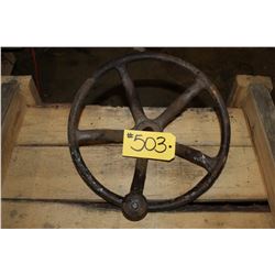 Very Old 14" Cast Steering Wheel