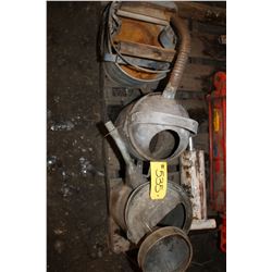 Mop Pail, Funnel, Oil/Water Cans
