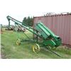 Image 1 : ANTIQUE JOHN DEERE CHAIN GRAIN ELEVATOR ON CART C/W HITCH