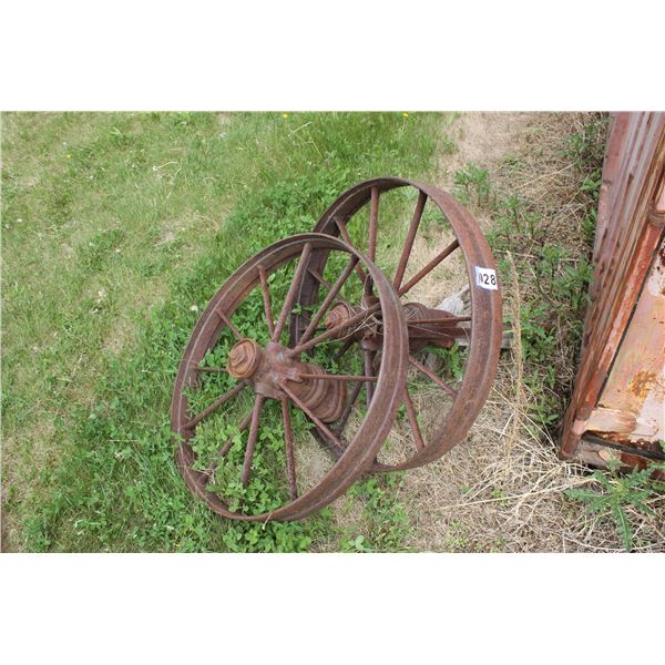 ANTIQUE WAGON AXLE
