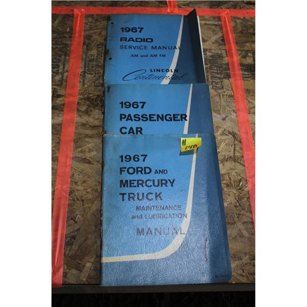 1967 FORD-LINCOLN MAINTENANCE MANUALS