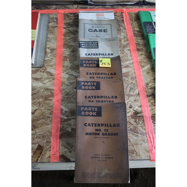 CASE-CATERPILLER PARTS/OPERATORS MANUALS