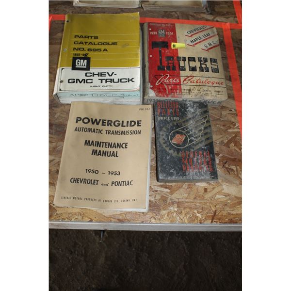 CHEVROLET PARTS-MAINTENANCE MANUALS